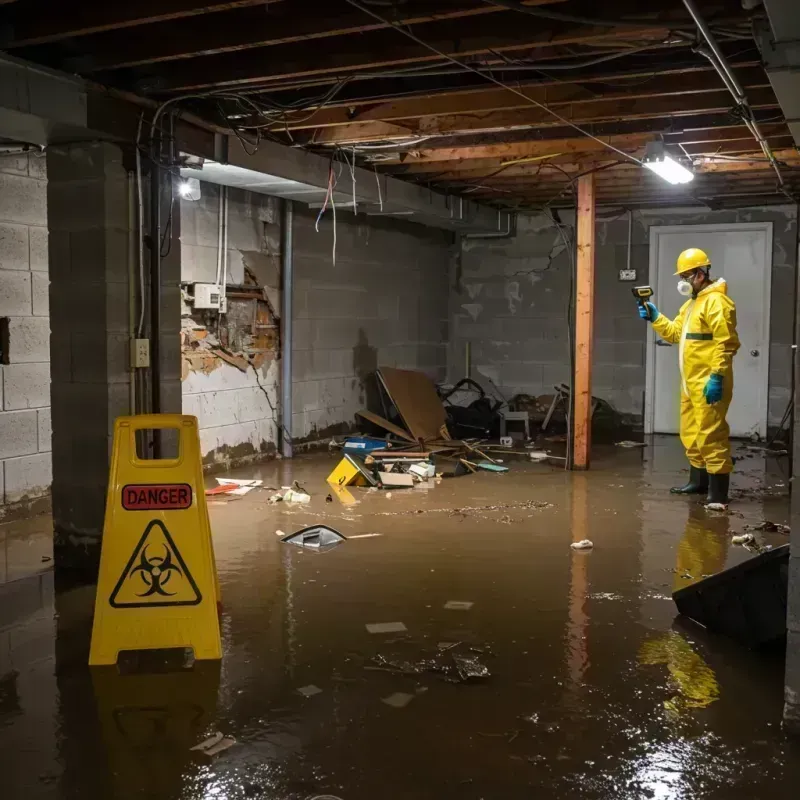 Flooded Basement Electrical Hazard in Rockaway Beach, OR Property